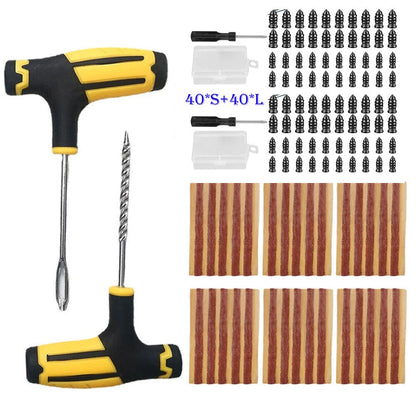 Tire Puncture Repair Plug Kit for Cars - Tubeless Needle Patch Tool