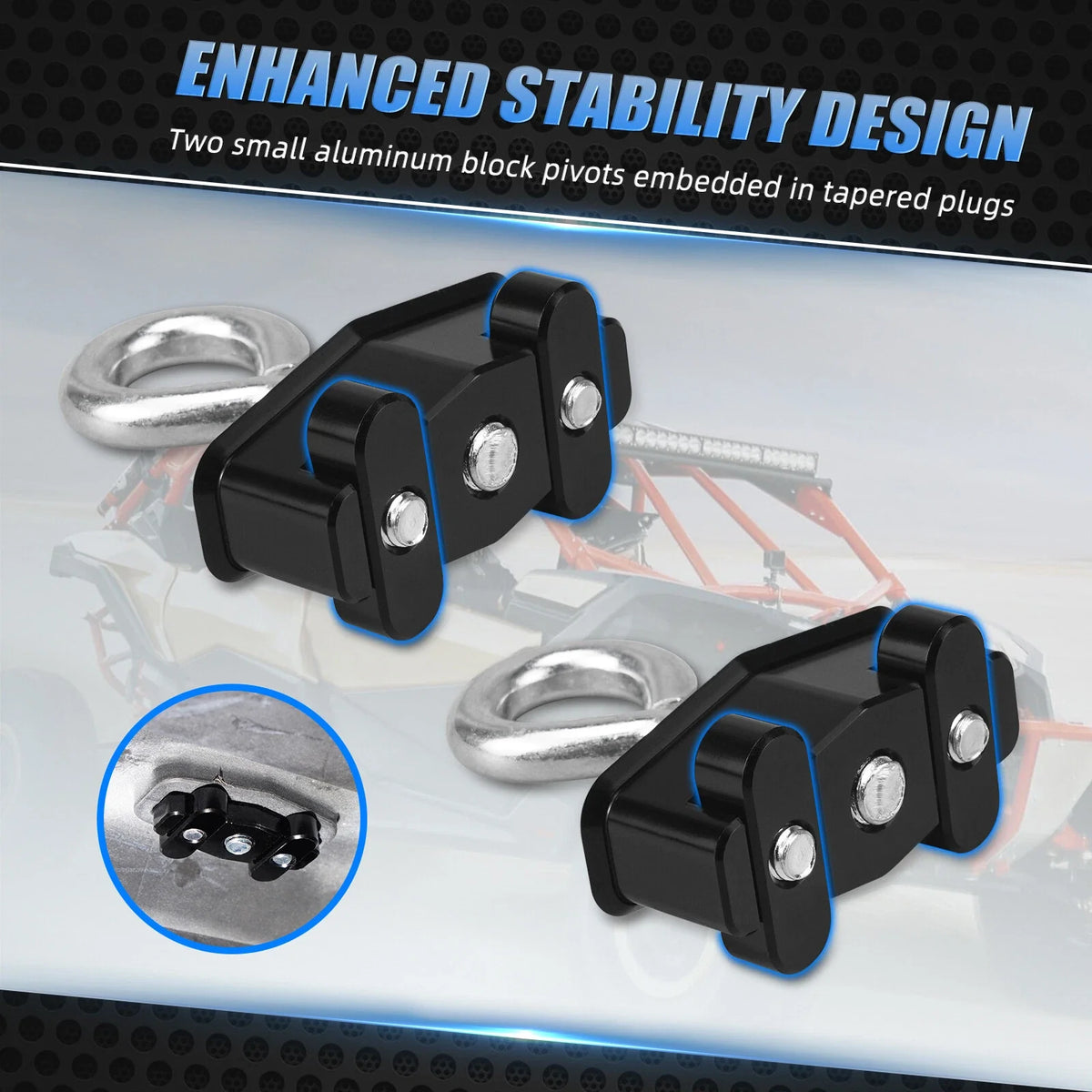4X Cargo Anchor Hooks Tie Down Anchors for Can-Am Maverick X3 (2017–2021)