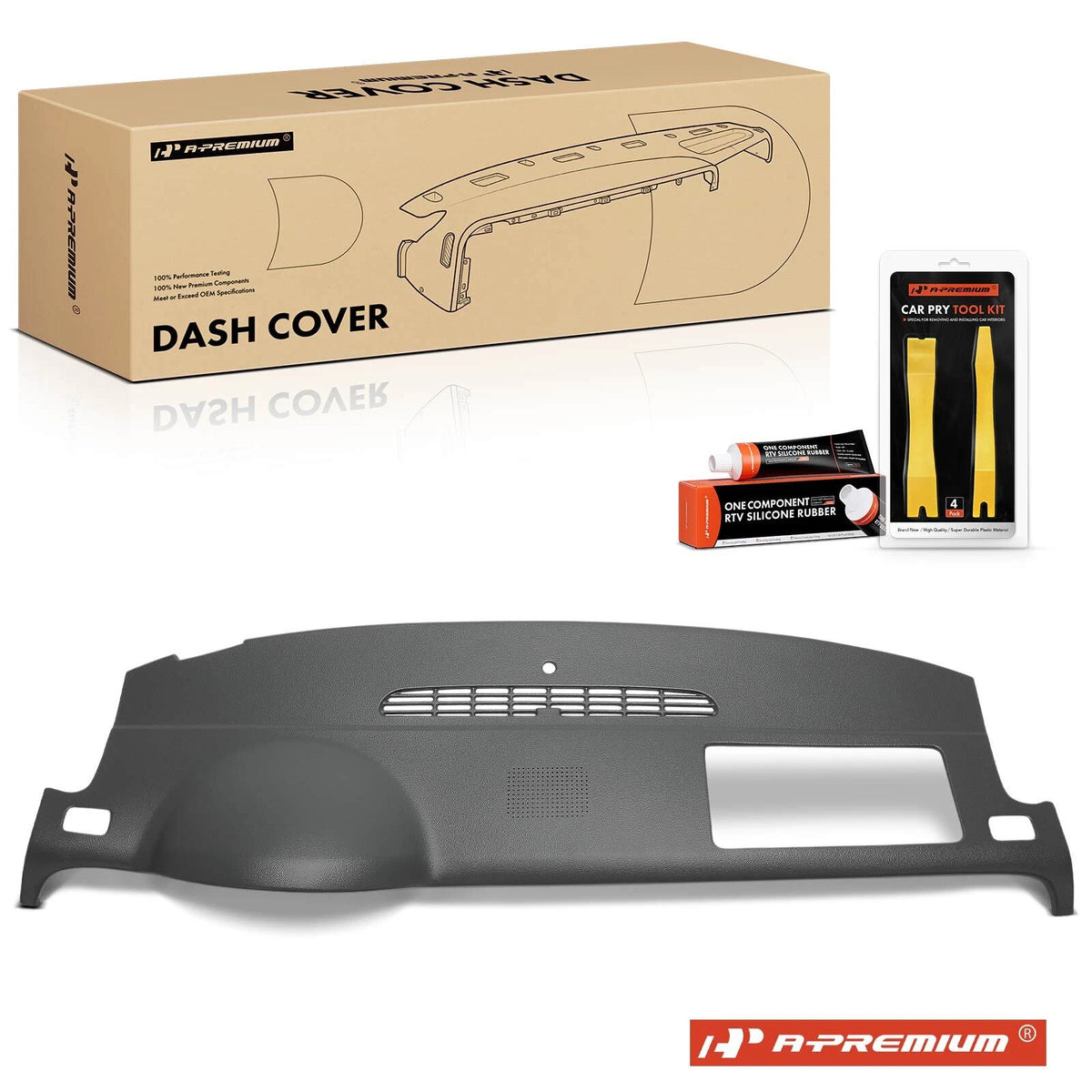 Upper Titanium Dash Cover for Chevy Silverado GMC (2014–2019)