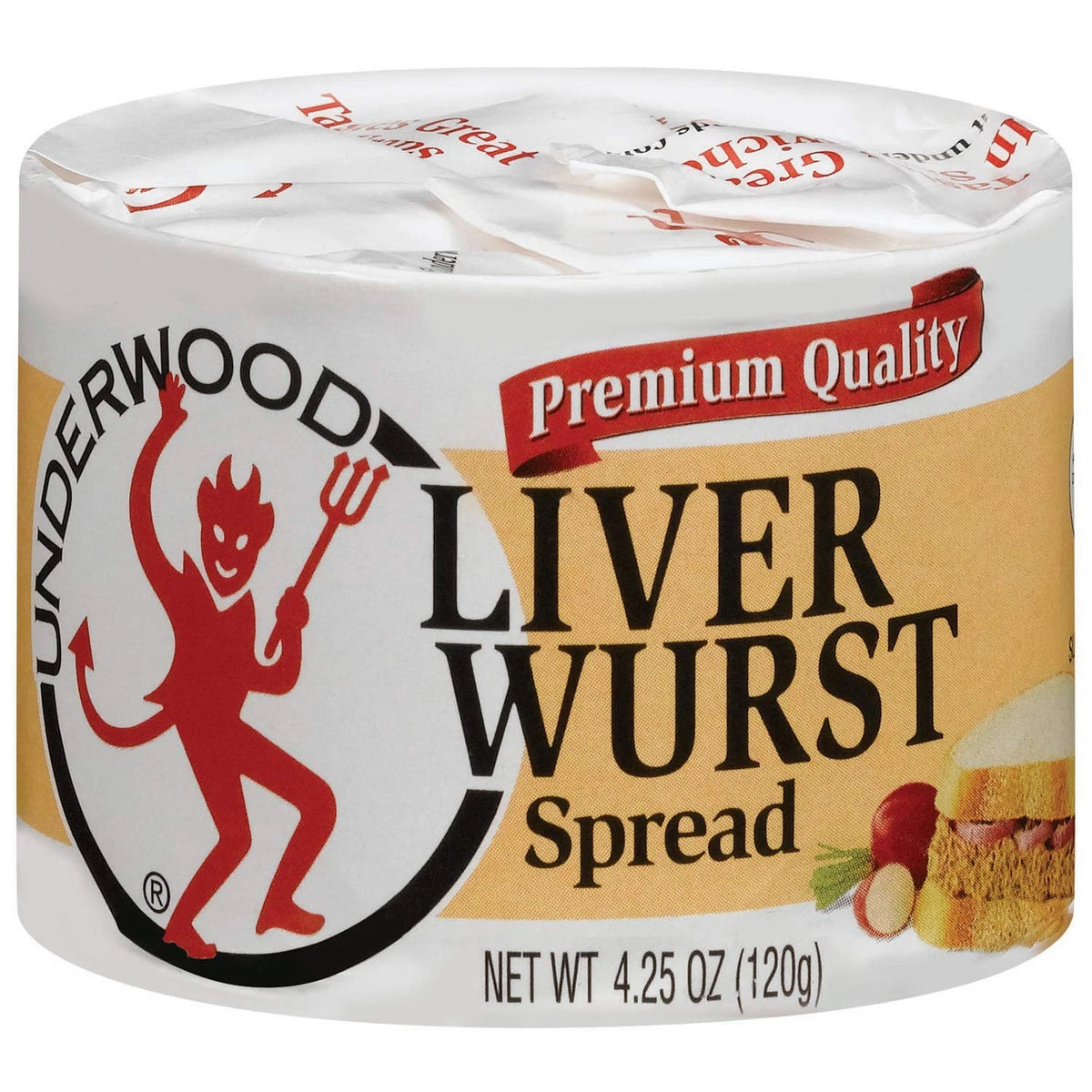 Pack of 24 Underwood Liver Wurst Spread 4.25 Ounce