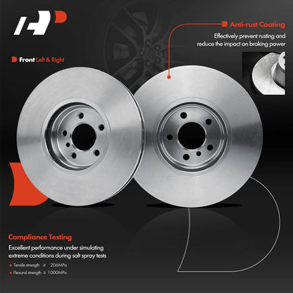 Set of 2 Vented Disc Brake Rotors for BMW X5 X6 (2011–2019) 12134112