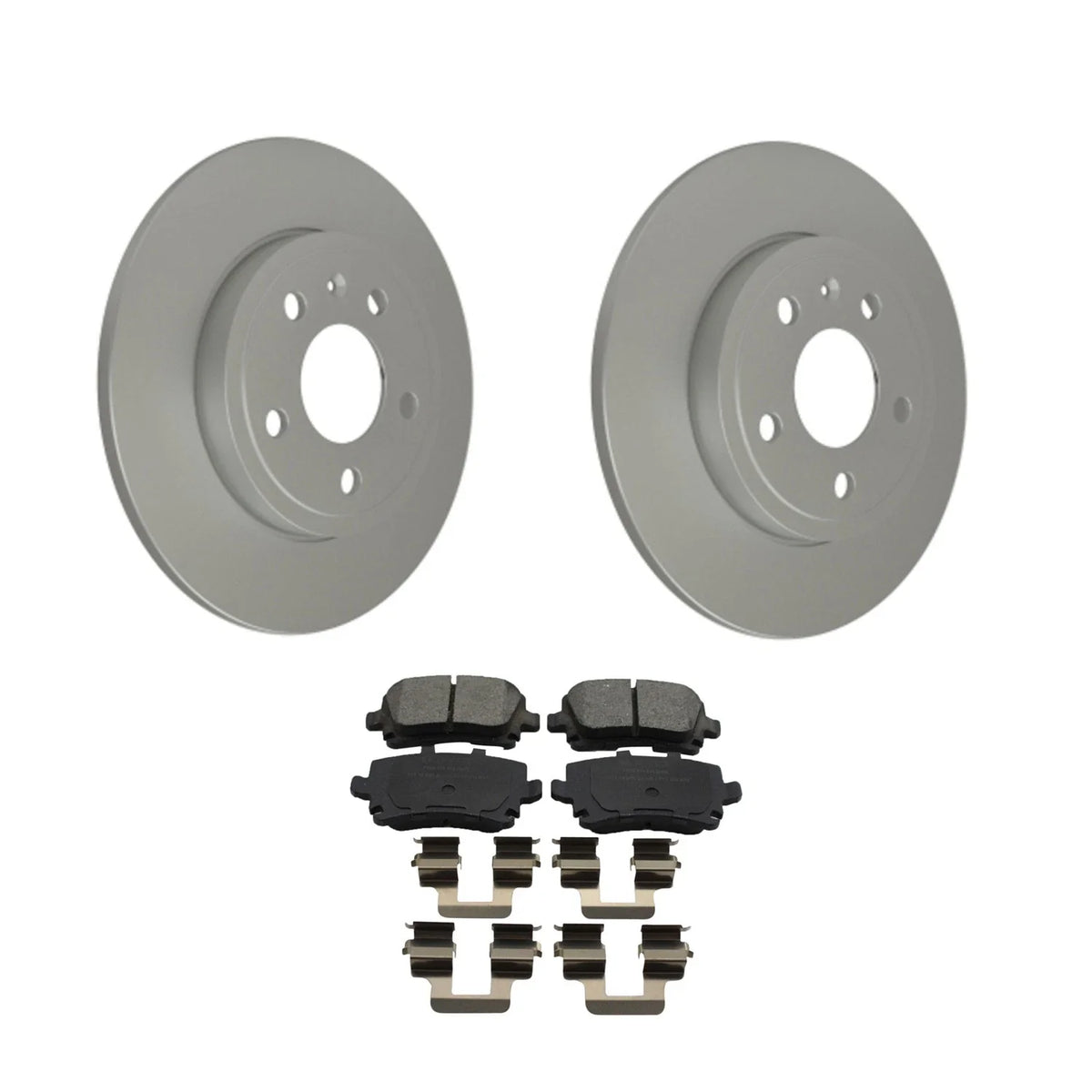 Hella Rear Solid Rotor & Bosch QuietCast Ceramic Disc Brake Pad Kit for A4 Quattro (2002–2008)