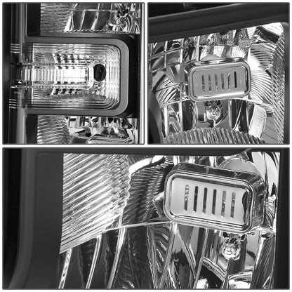 Black/Clear Signal Headlight Lamps for Ford F-250 Super Duty (2017–2019)