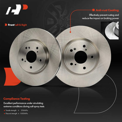 Set of 2 Front Side Disc Brake Rotors for Honda CR-V (2017–2023) BD180726E, 982124R, 32040096F, 982124FZN, 12140096