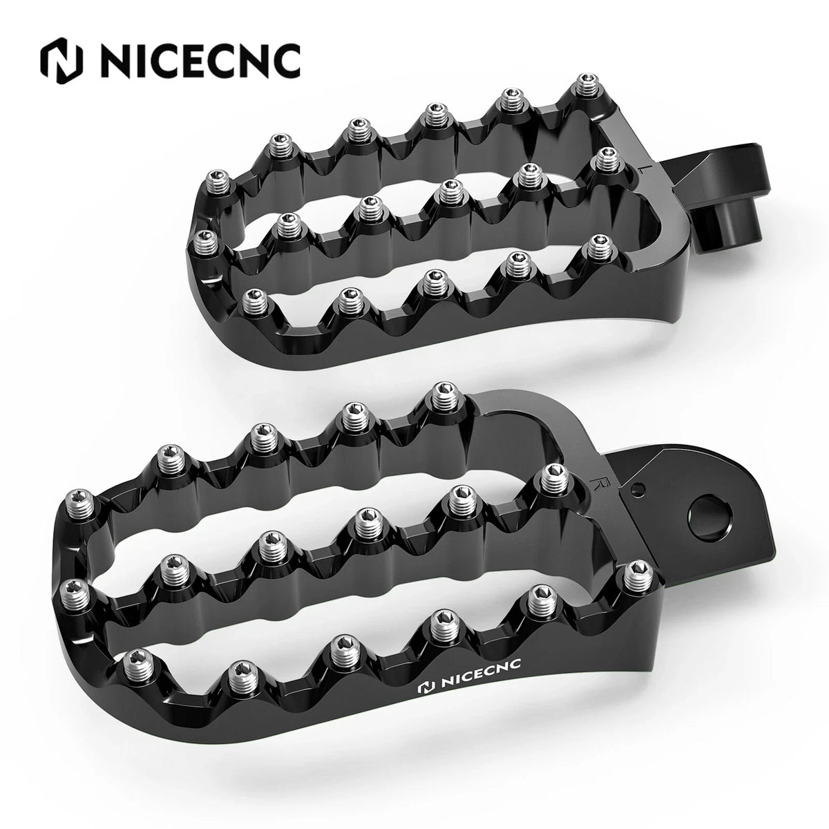 NICECNC Enlarged Foot Pedals Pads for Kawasaki KLR650 (1987–2024)