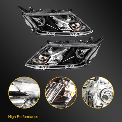 Headlight Assembly for Ford Fusion (2010–2012) Black Housing Projector