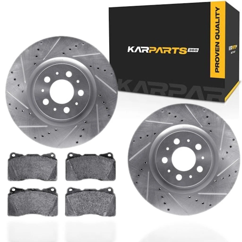 Rotor Set for Volvo V70 (2004–2007) ALX-PAU-DF-7512-27204-CLA1, Drilled & Slotted