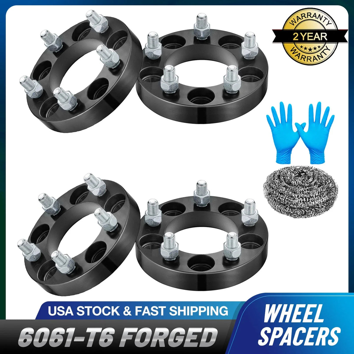 Set of 4 Wheel Spacers 1" 5x114.3 for Ford Ranger Mustang Jeep Wrangler