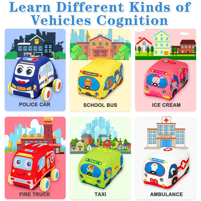 Soft Car Toys for 1 Year Old with Playmat (6 to 12 Months)