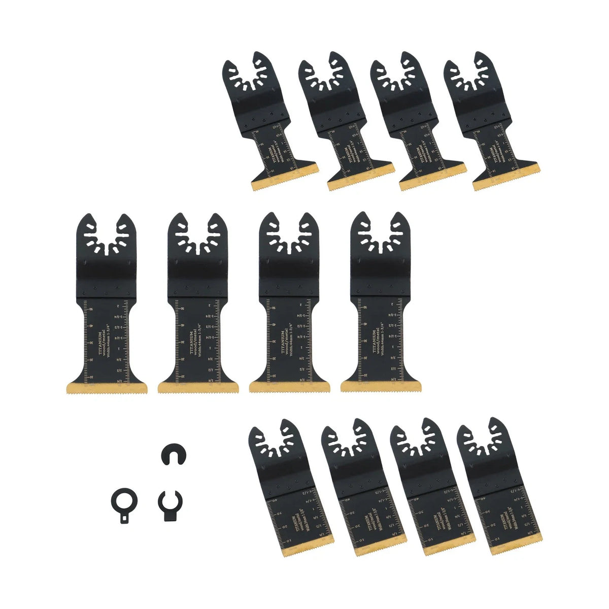 Set of 12 Oscillating Saw Blades for Metal Wood