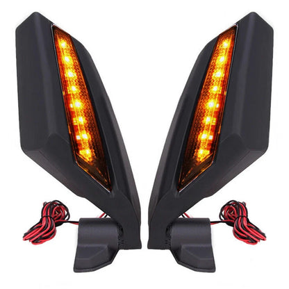 LED Turn Signal Side Mirrors for Can Am Maverick X3/X3 Max (2017–2024)
