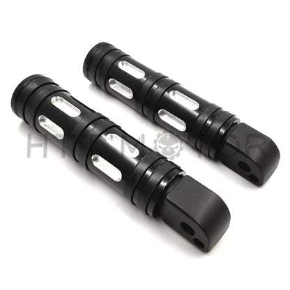 Black Edge Cut Footpegs for Harley Softail Fat Boy FLFB, Fat Bob FX (2018–2023)