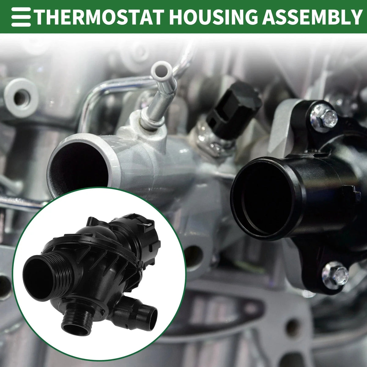 Engine Coolant Thermostat Housing Assembly for BMW 335i GT xDrive 435i