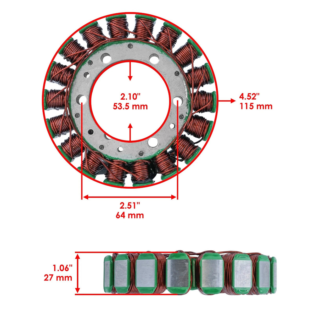 Stator & Gasket for Honda Foreman 500 4X4 Es TRX500FE (2005–2011) SC4925ST256DM