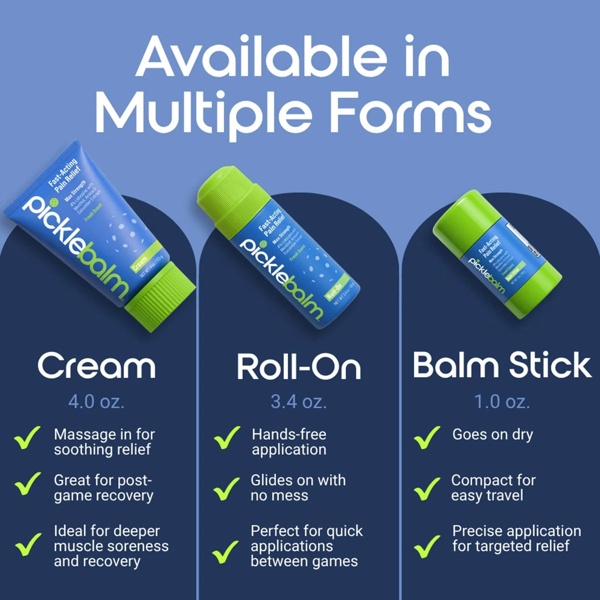 PickleBalm Muscle Pain Relief Cream for Pickleball (4 Ounce)