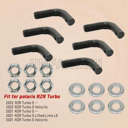 Tree Kicker Mounting Hardware for Polaris RZR XP 1000 / RZR Turbo S (2014–2022) - UTVD-KICKER-HOOK-L-BOLTS