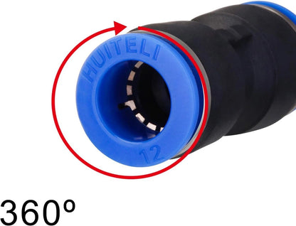40 Pieces 1/4, 5/16, 3/8, 1/2 Inch Black and Blue Automotive Fasteners