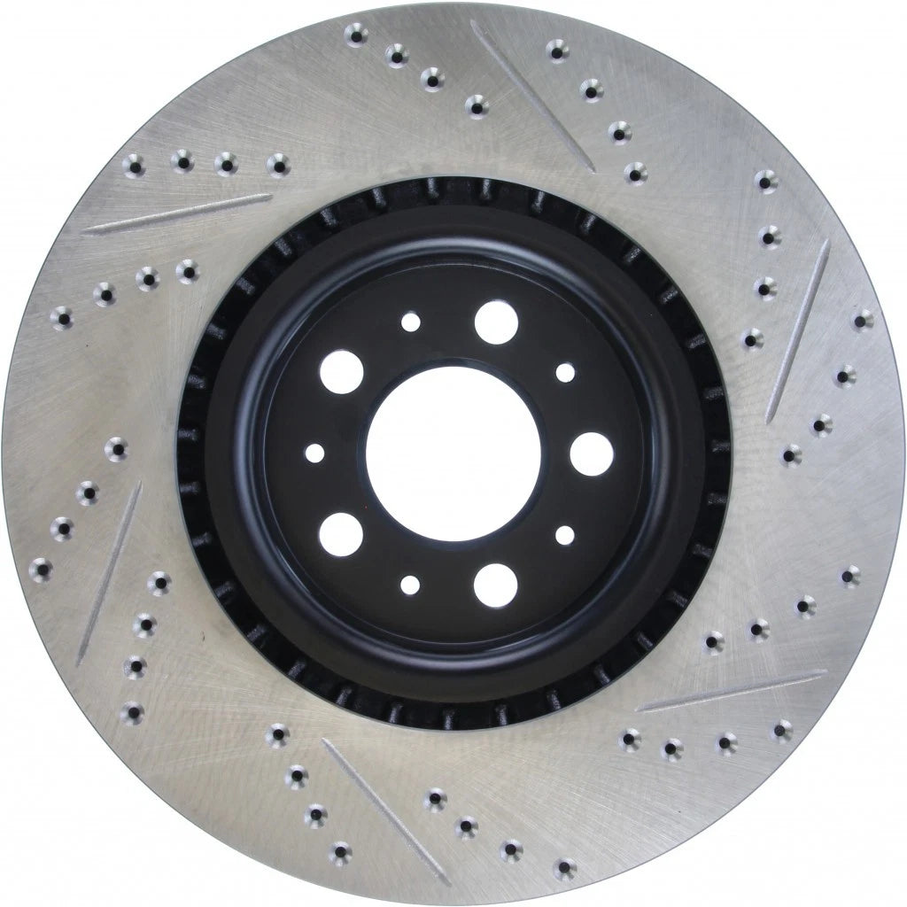 StopTech Slotted and Drilled Sport Brake Rotor for Volvo V70 (2004–2007) TLX-sto127.39035R-CL360A70
