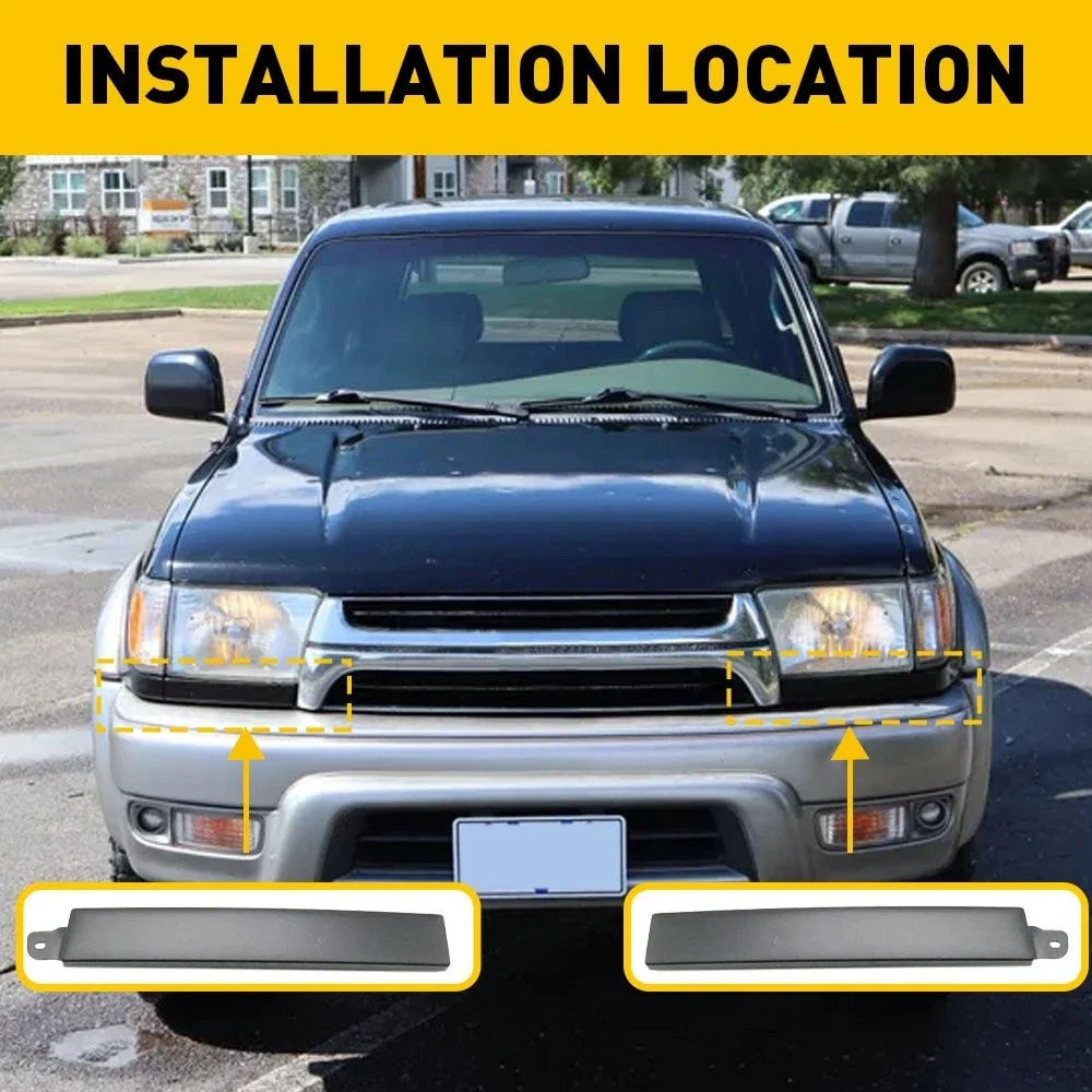 Set of 2 Front Bumper Grille Headlight Filler Trim for Toyota 4Runner (1996–2002)