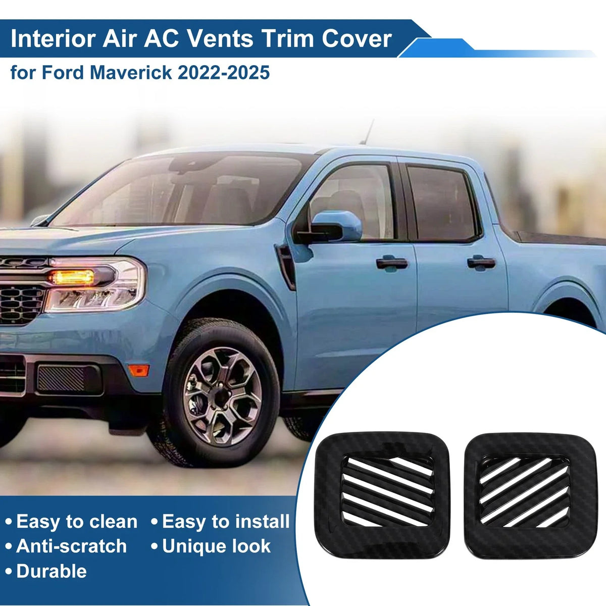 Air Condition Outlet Vent Trim Cover Frame for Ford Maverick (2022–2023)