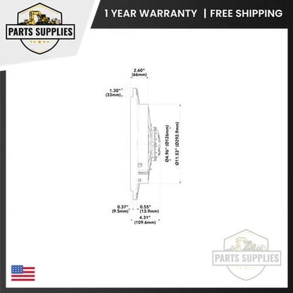 11" Dual Condenser Fan Assembly for Spal (High Performance)