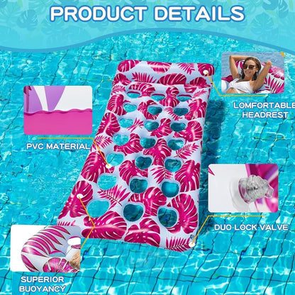 2X Inflatable Pool Float Lounger for Adults (Swimming Pool)