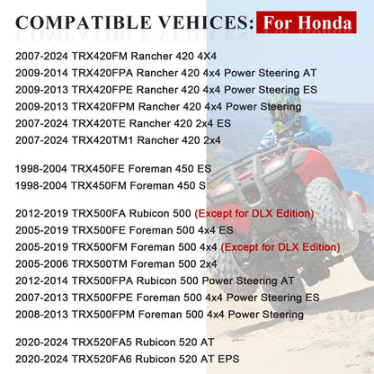 Set of 4 Wheel Center Caps for Honda Rancher 420 TRX420 (2007–2024)