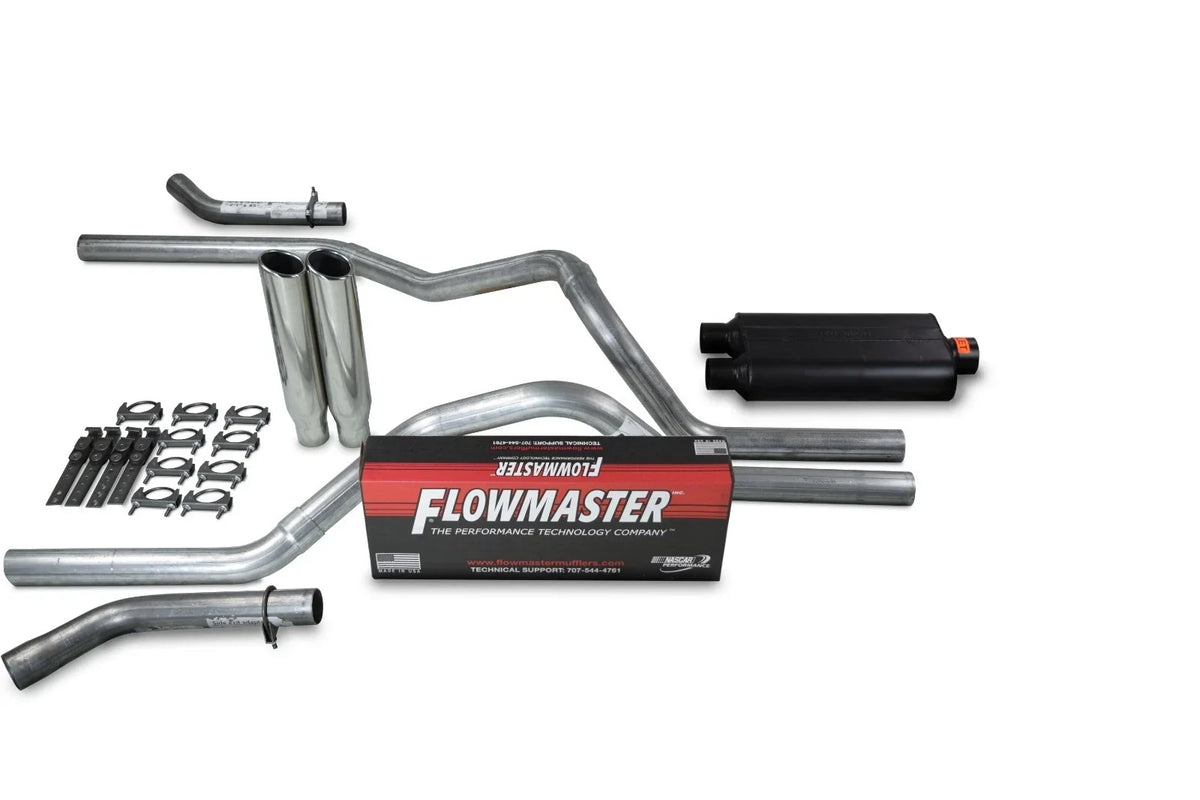 2.5" Dual Exhaust Kit for Ford F-150 (2004–2014) Flowmaster 50 Series Clamp Tip