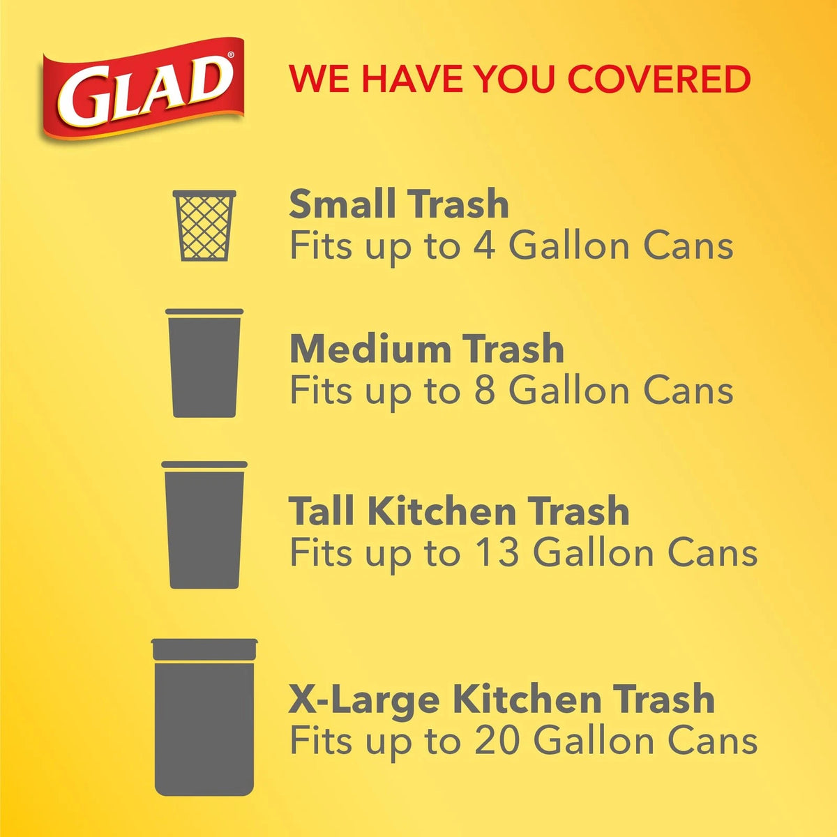 Set of 80 Glad Medium Trash Bags 8 Gallon Febreze Fresh Clean