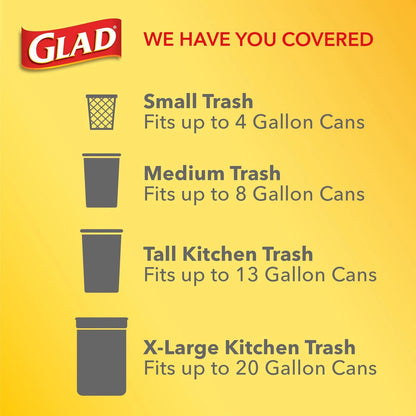 Set of 80 Glad Medium Trash Bags 8 Gallon Febreze Fresh Clean