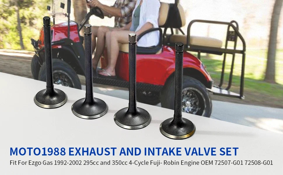 Exhaust & Intake Valve Set for EZGO Golf Cart 295cc 350cc (1996–2002)