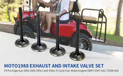Exhaust & Intake Valve Set for EZGO Golf Cart 295cc 350cc (1996–2002)