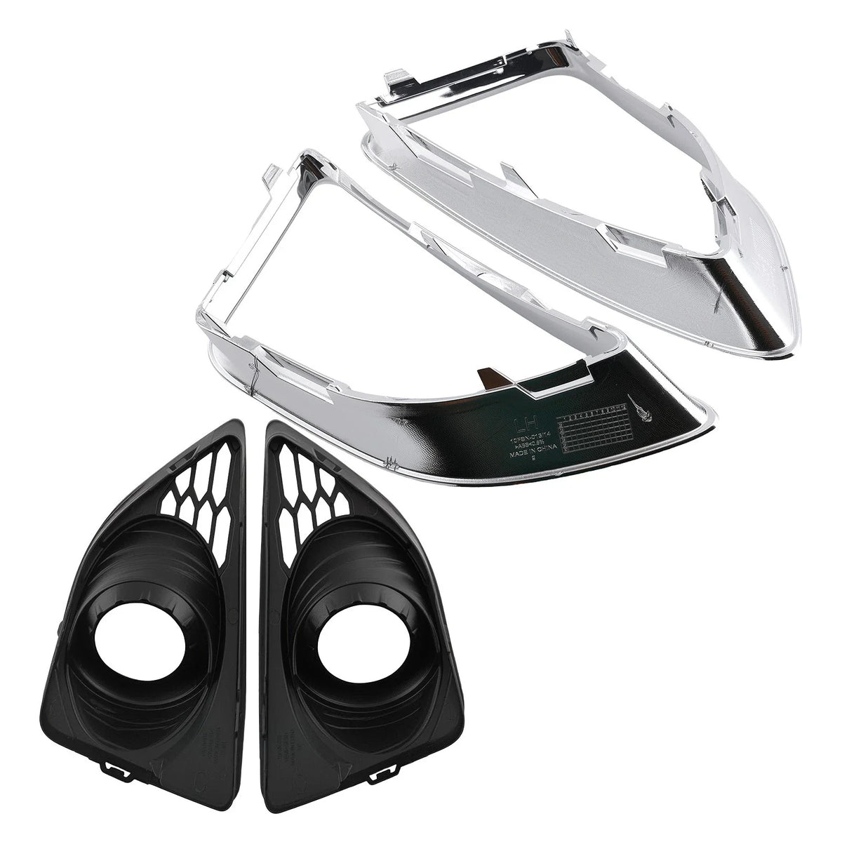 Chrome Fog Light Grille Cover for Ford Fusion (2010–2012) Driver Passenger Side