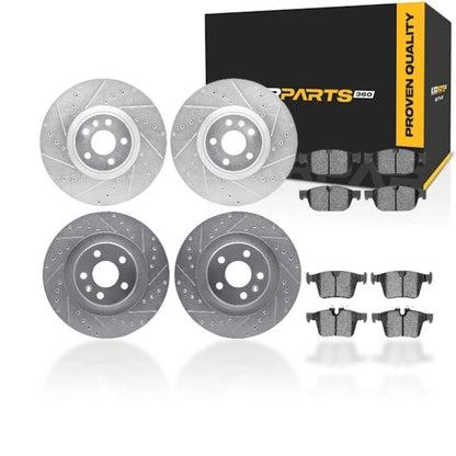 Rotor Set for Volvo S60 (2019–2020) ALX-PAU-DF-7614-27023-CLA1, Drilled & Slotted