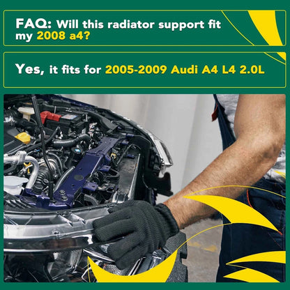 Radiator Support for Audi A4 Quattro (2005–2009) 18105159, AU1225120, 8E0805594E