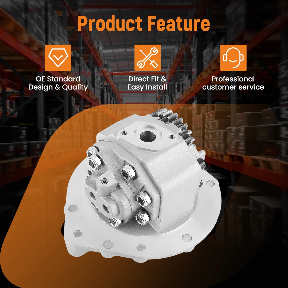 Hydraulic Pump for New Holland 5000 5100 5200 7000 7100 (Years Unknown) - D0NN600G, 2E3CB6, 81823983