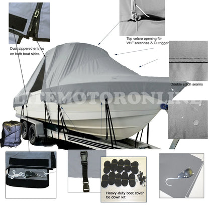 Boat Cover for Sea Fox 230 CC (600D Waterproof)