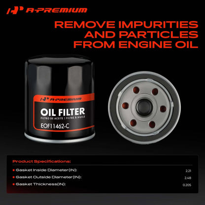 Set of 4 Engine Oil Filters for Chevrolet Spark (2013–2015) 96985730, PH11462