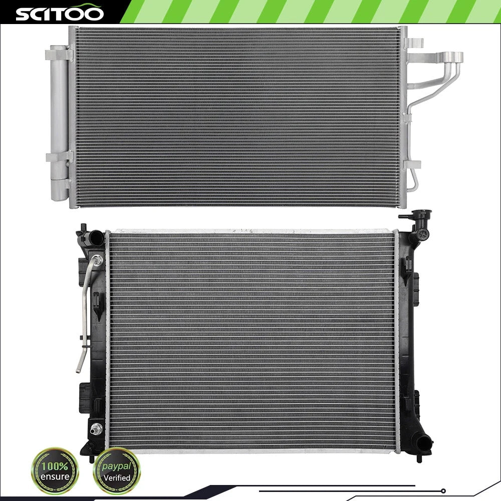 Radiator and A/C Condenser Kit for Kia Optima Hybrid Sedan (2016)