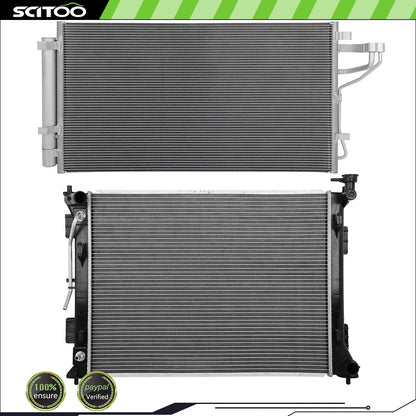 Radiator and A/C Condenser Kit for Kia Optima Hybrid Sedan (2016)