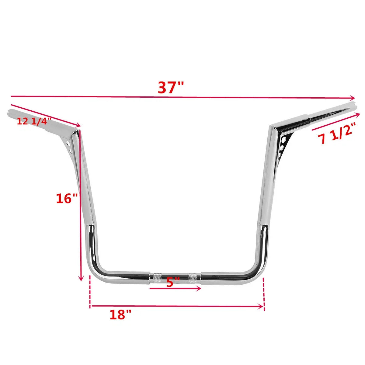 16" Rise 1-1/4" Ape Hanger Handlebar for Harley Touring (2009–2023)