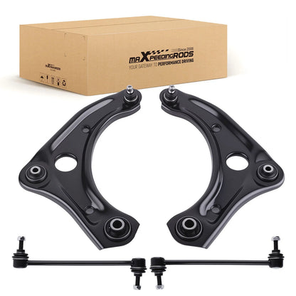 Set of 4 Front Lower Control Arms w/ Ball Joint for Nissan Versa (2007–2019)