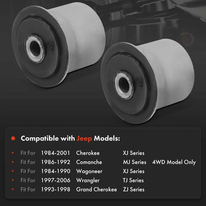 2X Upper Control Arm Bushings for Jeep ZJ Grand Cherokee (1993–1998)