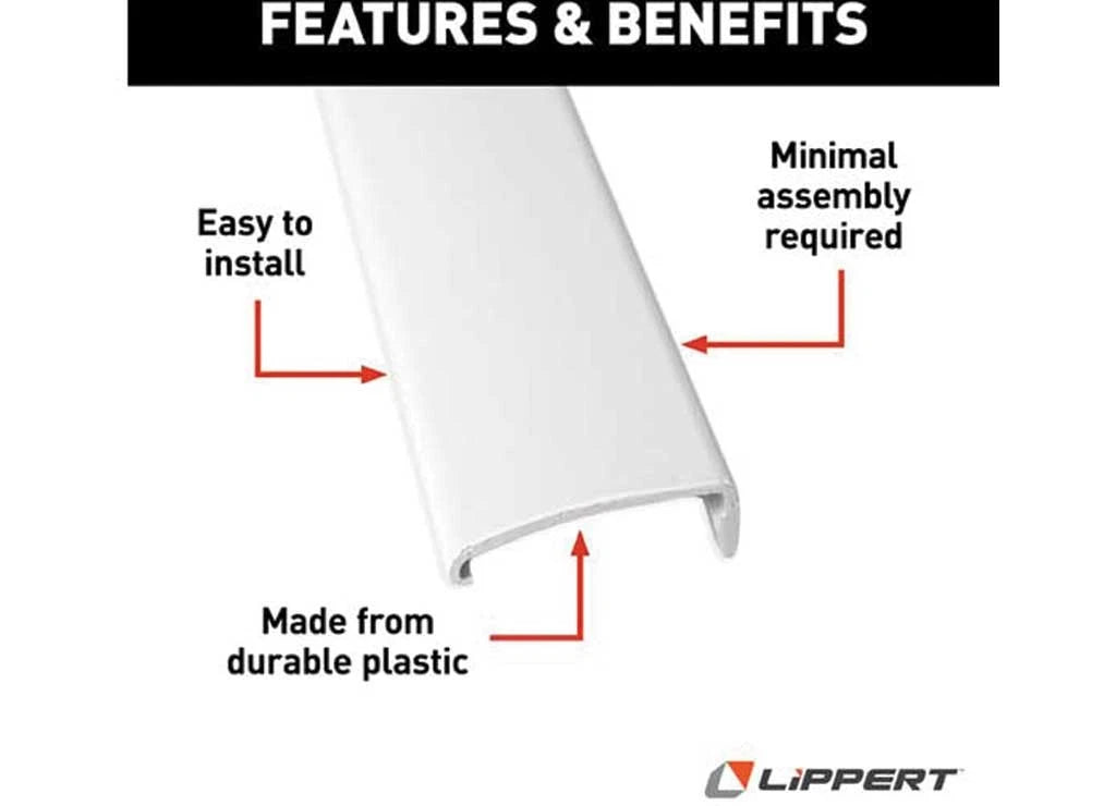 76" Snap Trim Screw Cover for Lippert (Cut To Length)