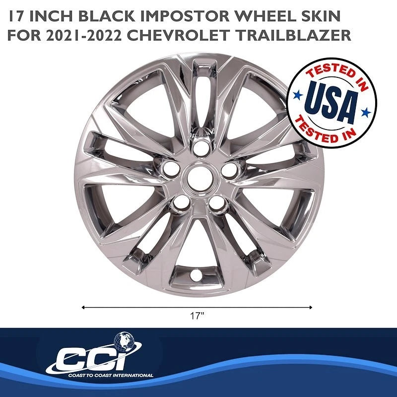 Set of 4 Chrome 17" Wheel Skins Hub Caps for Chevy Trailblazer (2021–2023) IMP469X