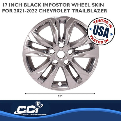 Set of 4 Chrome 17" Wheel Skins Hub Caps for Chevy Trailblazer (2021–2023) IMP469X