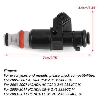 4X Fuel Injectors for Honda Accord 2003–2007 16450RAAA01 C199-A051-4PCS