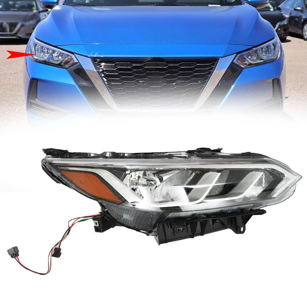 Chrome Projector Headlight for Nissan Sentra S SV (2020–2022) NI2503276, 260106LB0A