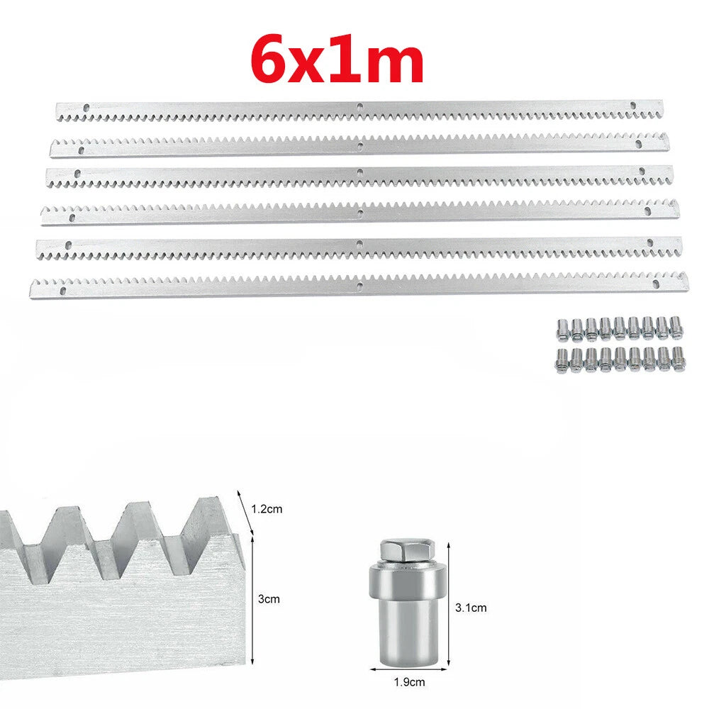 6X Electric Automatic Sliding Gate Opener Kit with 12mm Gear Rack 2000KG