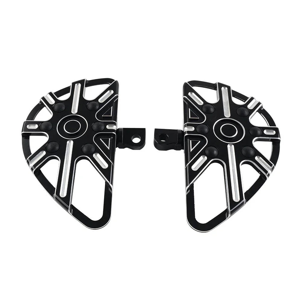 2X Rear Passenger Footrest Floorboard Black Aluminum for Harley Touring Softail (2014–2023)